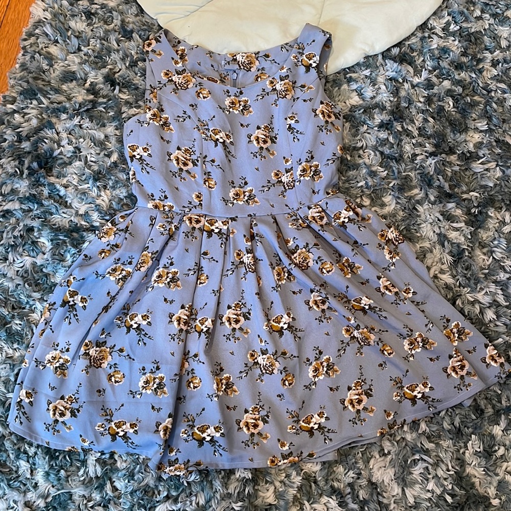 Sweet blue floral dress from Japan.